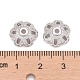Capuchons de perles de zircone cubique en laiton à 6 pétale de fleur écologique X-ZIRC-M098-01P-FF-4