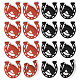 CHGCRAFT 16Pcs 2 Colors Horse & Horseshoe Food Grade Eco-Friendly Silicone Beads SIL-CA0002-92-1