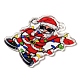 クリスマステーマのアクリルパーツ  サンタクロース  38x31.5x2.5mm  穴：2mm MACR-C024-05A-2