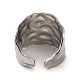 304 anello a polsino aperto in acciaio inossidabile RJEW-Z015-01P-2