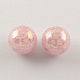 AB Color Transparent Crackle Round Acrylic Beads X-CACR-S006-01-1