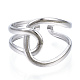 304 Stainless Steel Knot Open Cuff Ring RJEW-N040-06-2