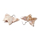 Natural Shell Butterfly Dangle Earrings with 925 Sterling Silver Pin for Women EJEW-G287-01-3