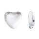 Cabuchones de corazón de cristal transparente GGLA-R021-8mm-1