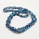 Rainbow Plated Faceted Butterfly Electroplated Glass Bead Strands EGLA-F105-05A-3