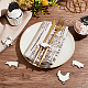 OLYCRAFT 100Pcs 5 Styles Unfinished Wood Plate Decor Wood Cutout Place Cards Signs 1.9 Inch Animal Theme Wood Cutouts for Menu Recipe Meat Dishes Food Table Sign for Restaurant Wedding Party Supplies WOOD-OC0002-90-5