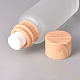 すりガラス製化粧品乳液ボトル  空の携帯用詰め替えボトル  バリーウッド  14.8x4.75cm  容量：100ミリリットル AJEW-WH0104-56-2