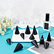 FINGERINSPIRE 12 Pcs Wooden Cone Ring Holders 6 Different Size Finger Ring Display Stands Black Ring Cone Organizer Holders DIY Craft Wooden Cone Jewelry Display Storage RDIS-FG0001-17-5