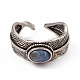 Feather Natural Pietersite Cuff Rings RJEW-G273-14AS-01-2