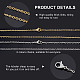 UNICRAFTALE 12Pcs 45cm 2 Colors Necklace Chains Stainless Steel Cable Chain Necklace Metal Hypoallergenic Chains for Jewelry Making STAS-UN0029-43-4