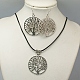 Tree of Life Jewelry Sets: Earrings & Necklaces SJEW-JS00199-01-1