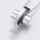 304 Stainless Steel Pendant Necklaces NJEW-K107-23A-1