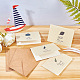 CRASPIRE Leaf Pattern Kraft Envelopes and Greeting Cards Set DIY-CP0001-78-3