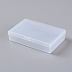 プラスチック箱  ビーズ保存容器  長方形  透明  10x6.5x2.2cm  内径：9.5x5.8のCM CON-L017-04-1