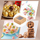 BENECREAT 36 Packs 3x3x1.2 Inch Brown Kraft Paper Box with Clear Windows Foldable Paper Gift Box Goodies Candy Box Dessert Box for Party Wedding Bakery Packaging CON-WH0089-20B-6