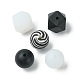 Round/Polygon Food Grade Silicone Focal Beads SIL-F003-06C-2