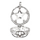 Brass Hollow Round with Star Cage Pendants KK-E662-02P-NR-2