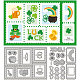 GLOBLELAND St. Patrick's Day Postage Frame Cutting Dies for Card Making Metal Stamp Frame Die Cuts Cutting Dies Templates for Scrapbooking Journal Embossing Paper Craft Decor DIY-WH0309-1619-1