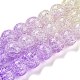 Spray Painted Crackle Glass Beads Strands DGLA-C002-8mm-07-3