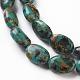 Brins de perles turquoises africaines naturelles (jaspe) G-G683-18-12x8mm-3