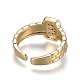 Brass Micro Pave Clear Cubic Zirconia Cuff Rings RJEW-H538-02G-E-2