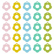 Arricraft 40 個 5 色焼付塗装合金ペンダント  花のチャーム  ミックスカラー  14x13x1.5mm  穴：1.4mm  8個/カラー FIND-AR0003-75-1