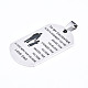 201 Stainless Steel Quote Pendants STAS-T044-228P-3