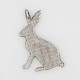 Metal Alloy Bunny Pendants PALLOY-A10924-AS-2