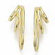 Brass Cuff Earrings EJEW-S201-204G-NF-4