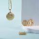 5 pièces 5 pendentifs médaillon en laiton de style KK-SZ0004-02-4