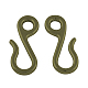 Tibetan Style Alloy Hook and S-Hook Clasps TIBEP-Q058-07AB-LF-1