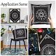 CREATCABIN 2Pcs Altar Cloth Sun Pentagram Celestial Constellation Tarot Card Deck Spiritual Tapestry Tablecloth Power Sacred Cloth Astrology for Divination Pendulum Witchcraft Supplies Pagan 19.68in AJEW-CN0001-62A-7