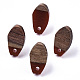 Accessoires de boucles d'oreilles en résine opaque et bois de noyer MAK-N032-010A-B03-1