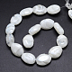 Plats ovales brins de perles à la main au chalumeau LAMP-L070-D10-2