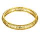 Real 18K Gold Plated Filigree Brass Cubic Zirconia Hollow Bangles BJEW-BB05667-G-2