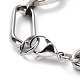 304 Stainless Steel Oval Link Chain Bracelets BJEW-I293-03P-3