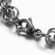 304 Stainless Steel Rolo Chains Bracelets BJEW-G511-03P-3