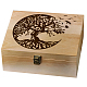 Cajas rectangulares de madera para recuerdos con tapas. CON-WH0101-004-1