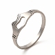 304 кольцо из нержавеющей стали с полым сердцем на палец руки для женщин RJEW-K239-03P-3
