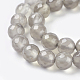 Chapelets de perles en agate grise naturelle G-G067-6mm-1-3