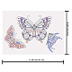 Бабочка стекло исправление горный хрусталь DIY-WH0303-020-2