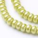 Eco-Friendly Spray Painted Glass Rondelle Bead Strands DGLA-L003-3x5mm-14-3