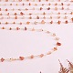 Chaînes perlées de puces d'agate à bandes naturelles CHC-SZ0001-62F-4
