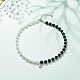 Collana di fascino in lega yin yang con perle imitazione plastica in rilievo per le donne NJEW-JN03914-2