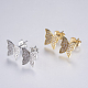 Brass Stud Earrings EJEW-K067-06-1