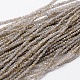Faceted Rondelle Half Rainbow Plated Electroplate Glass Beads Strands X-EGLA-M006-2mm-B01-1