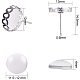 PandaHall Elite 30 pcs 12mm Flat Round Brass Stud Earring Cabochon Setting Post Cup with 30 pcs 12mm Clear Glass Cabochons for Earring DIY Jewelry Craft Making DIY-PH0020-31P-2