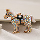 Porte-clés pendentif cheval en strass en alliage de dessin animé PW23062660618-1