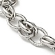 201 Stainless Steel Oval Link Chain Bracelets STAS-Z056-19P-2