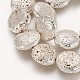 Brins de perles de pierre de lave naturelle galvanisées G-P400-10-3